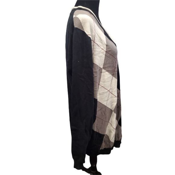 Ellos V-Neck Argyle Sweater - Picture 3 of 8